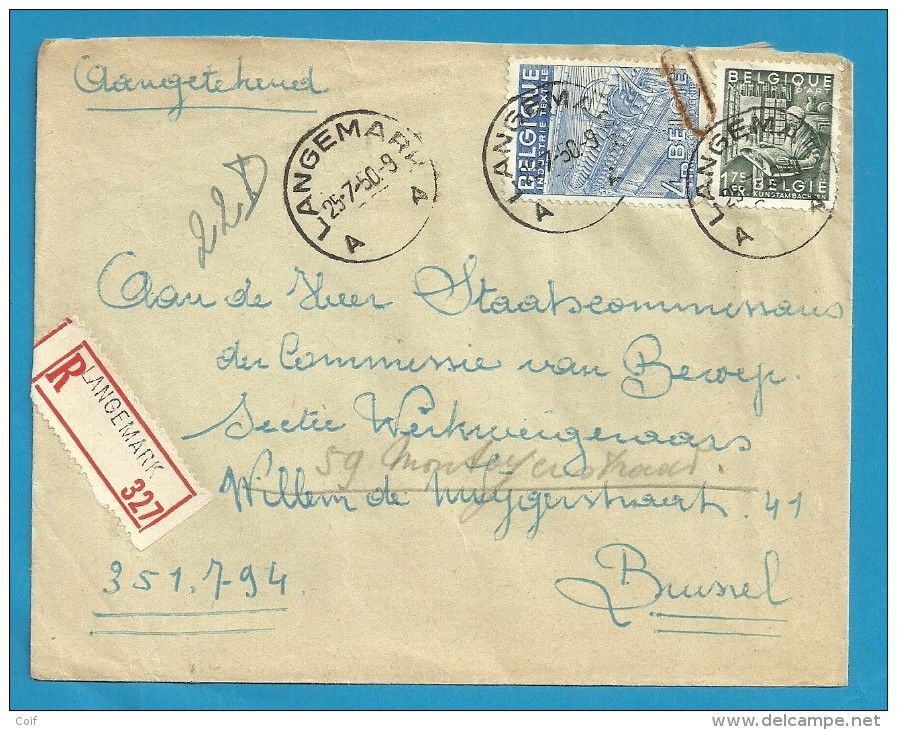 768+771 Op Brief Aangetekend Met Stempel LANGEMARK (VK) - 1948 Export