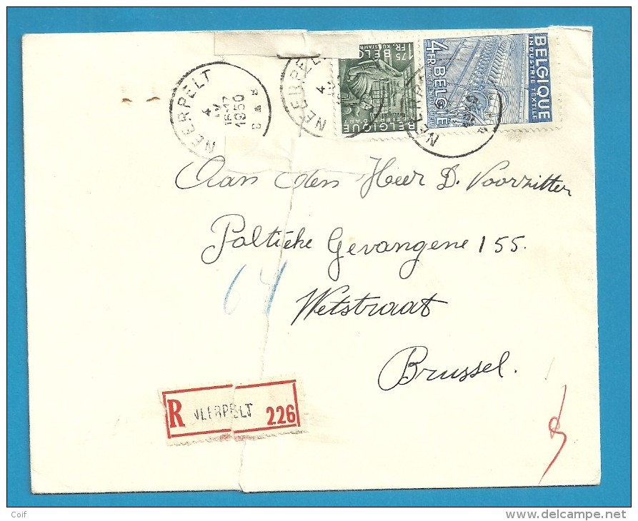 768+771 Op Brief Aangetekend Met Stempel NEERPELT (VK) - 1948 Export