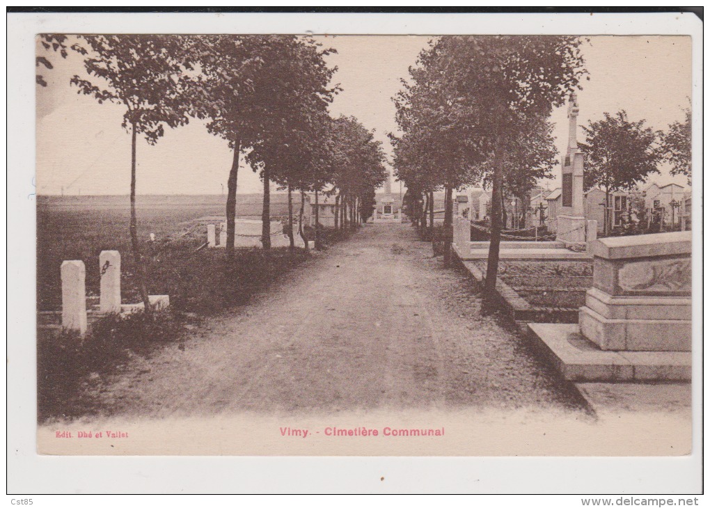 CPA - VIMY - Cimetière Communal - Sonstige & Ohne Zuordnung