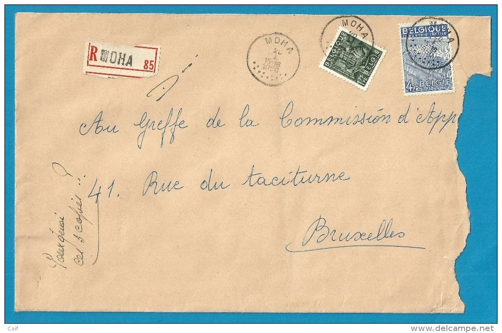 768+771 Op Brief Aangetekend Met Stempel MOHA  (VK) - 1948 Export