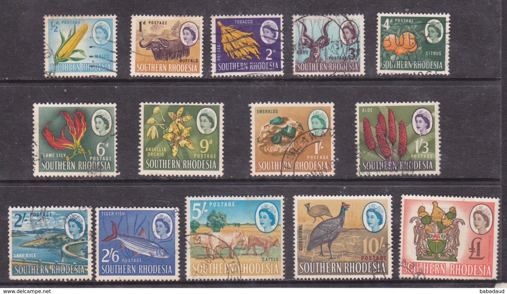 Southern Rhodesia 1964 1/2d - £1, Used - Southern Rhodesia (...-1964)