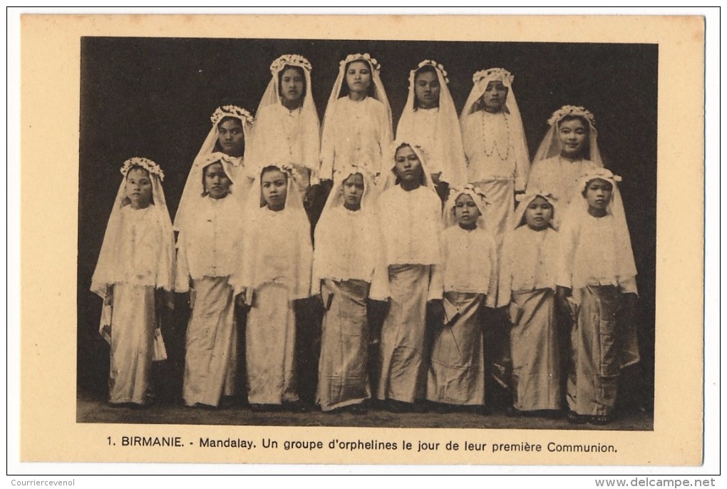 CPA - MANDALAY (Birmanie) - Un Groupe D'orphelines Le Jour De Leur Première Communion - Myanmar (Burma)