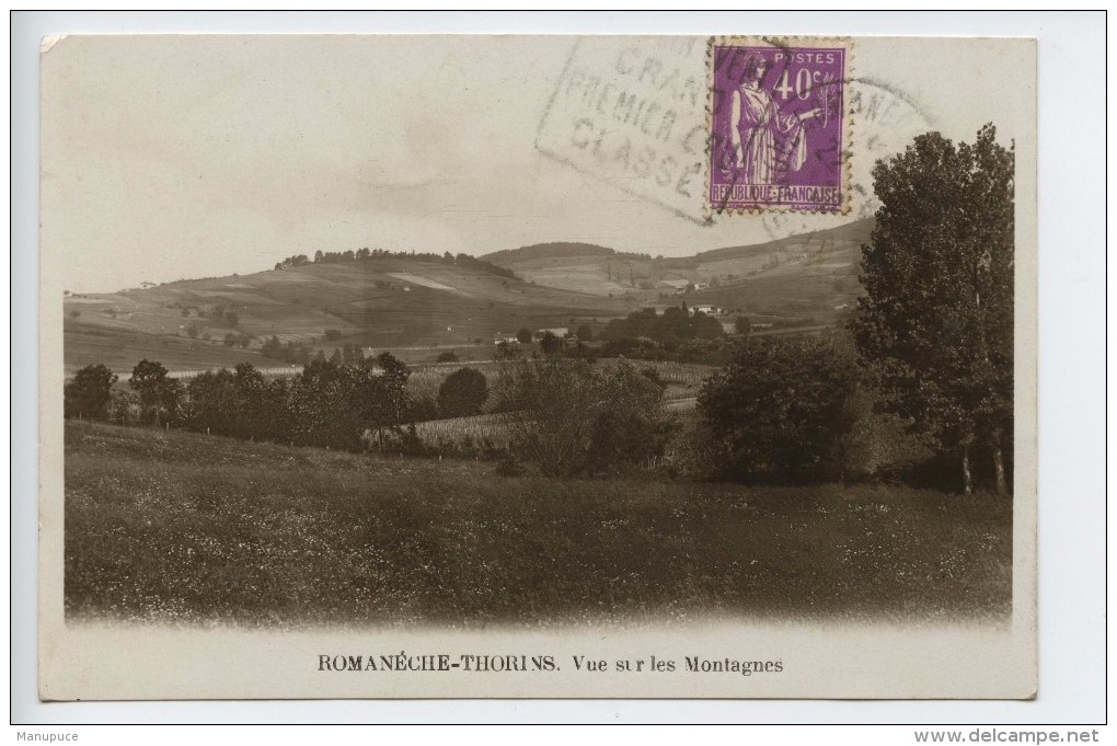 Romaneche Thorins Vue Sur Les Montagnes (rare Vue ) - Autres & Non Classés