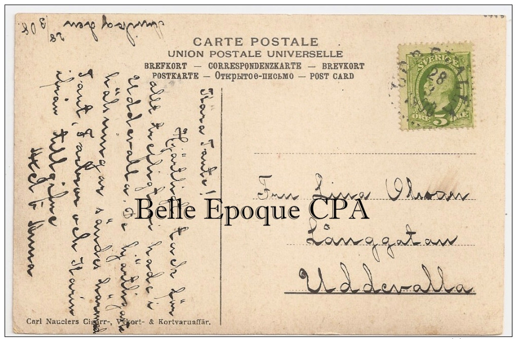 Suède - ARVIKA- Östra Esplanaden +++++ Carl Naucler ++++ Vers Lillbo, 1908 ++++ Postal History - Zweden