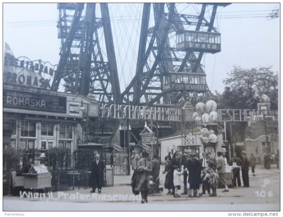 WIEN PRATER CARTE PHOTO FETE FORAINE GRANDE ROUE RESTAURANT PROHASKA - Prater