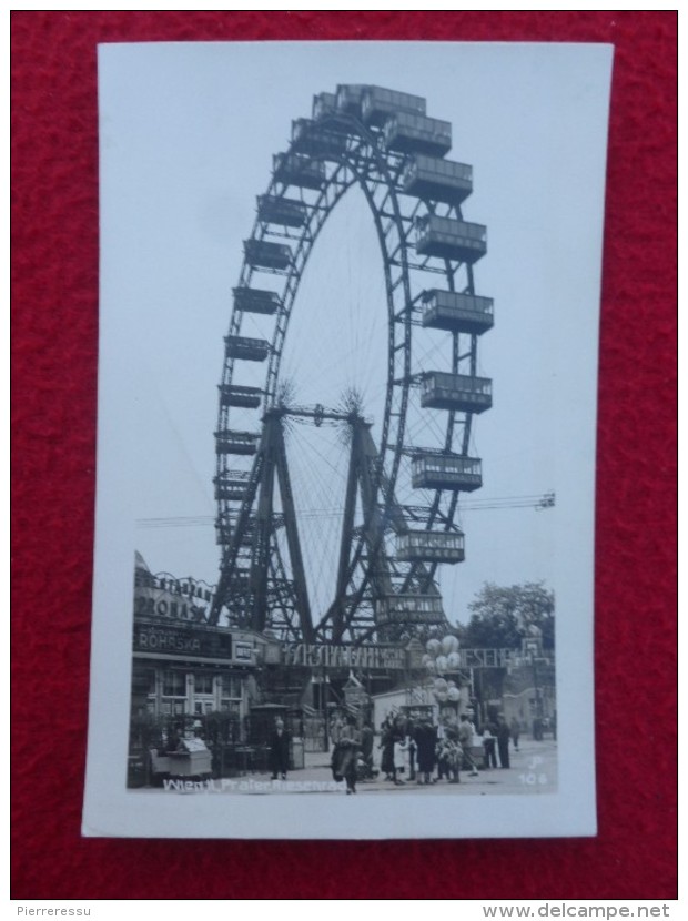 WIEN PRATER CARTE PHOTO FETE FORAINE GRANDE ROUE RESTAURANT PROHASKA - Prater