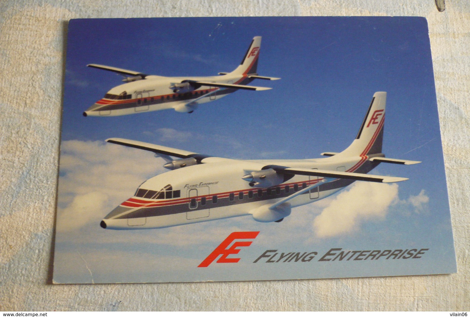 AIRLINE ISSUE / CARTE COMPAGNIE    FLYING ENTREPRISE   SHORT 360 - 1946-....: Era Moderna