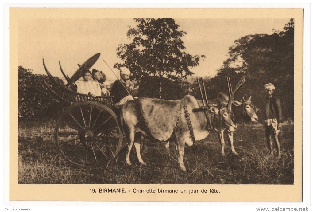 CPA - Mandaley (Birmanie) - Charette Birmane Un Jour De Fête - Myanmar (Birma)