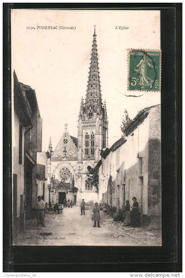 CPA Podensac, L'Église - Altri & Non Classificati