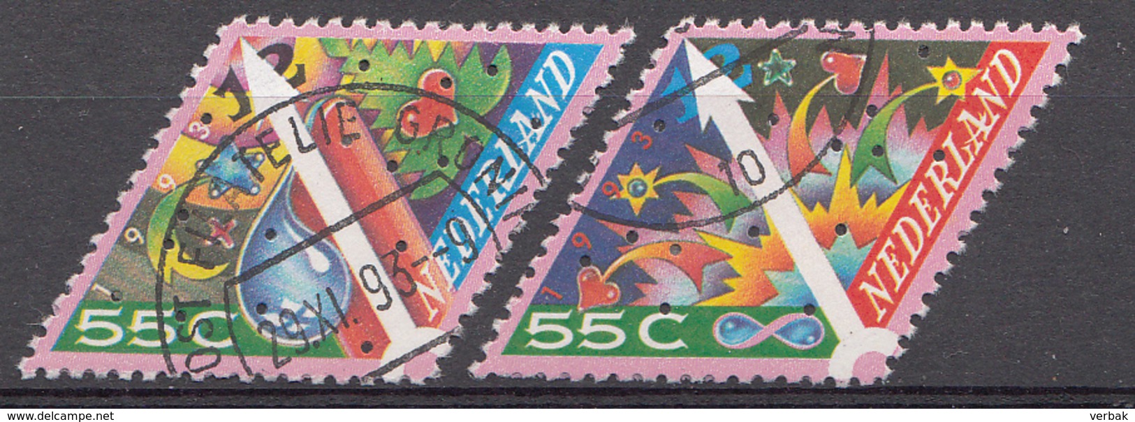 Pays-Bas 1993 Mi.nr: 1496-1497 Dezembermarken  Oblitérés / Used / Gestempeld - Gebruikt