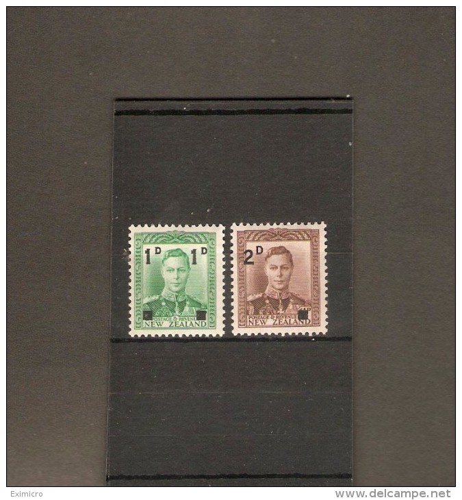 NEW ZEALAND 1941 SURCHARGE SET SG 628/629  MOUNTED MINT Cat £3.50 - Neufs