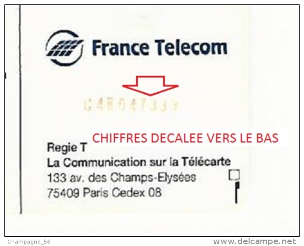 VARIÉTÉS FRANCE 11 / 94  F526A  SOL.ROUGE 2  SC7  C + 4 + B + 6 N° ROUGES  50 U UTILISÉE C 4B047339 - Fehldrucke