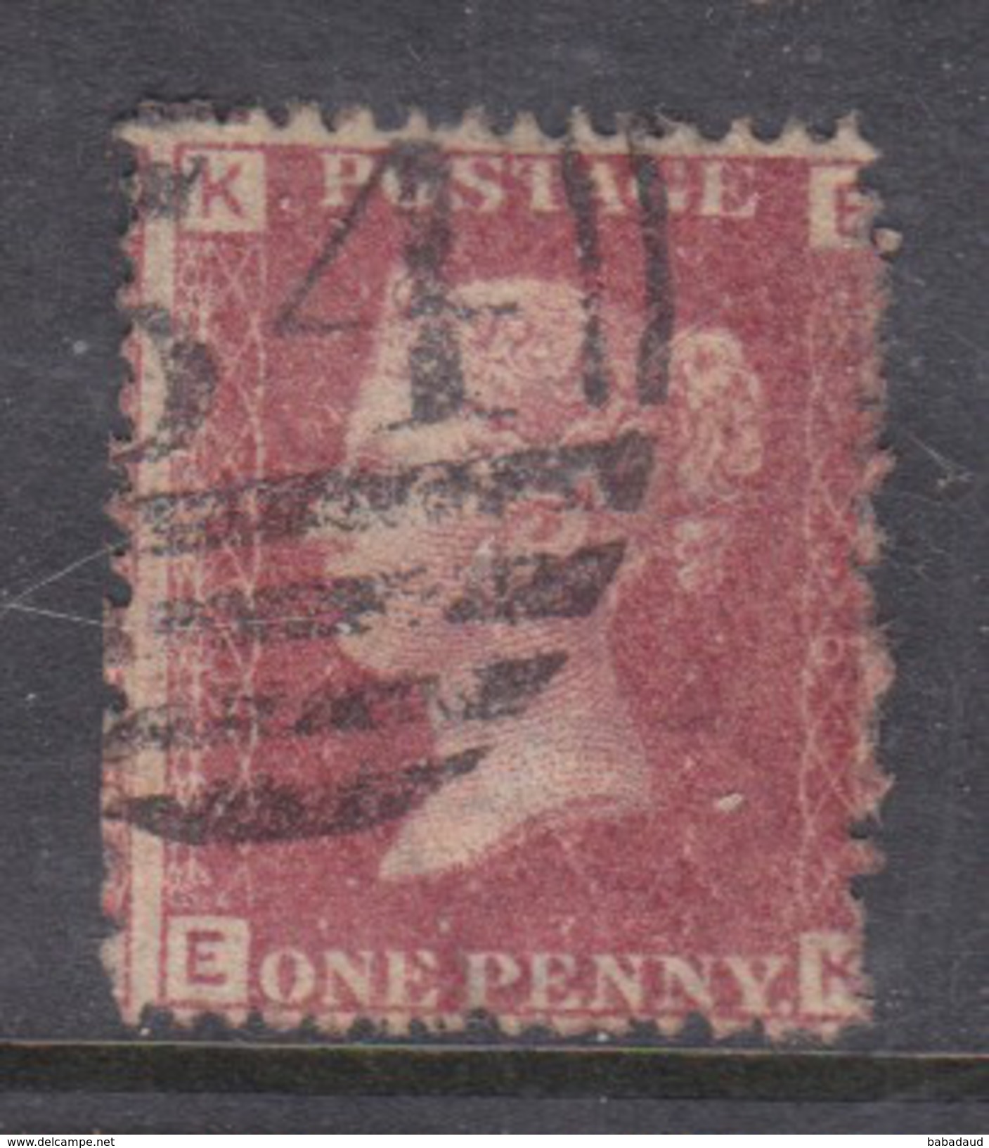 Great Britain Queen Victoria, 1858 >,  1d Red Perforated, Used, Plate No 156 - Usados