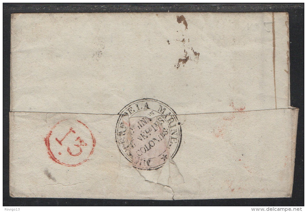 Paris, Cachet Ministere De La Marine  Au Verso - An 12 - 1801-1848: Precursors XIX