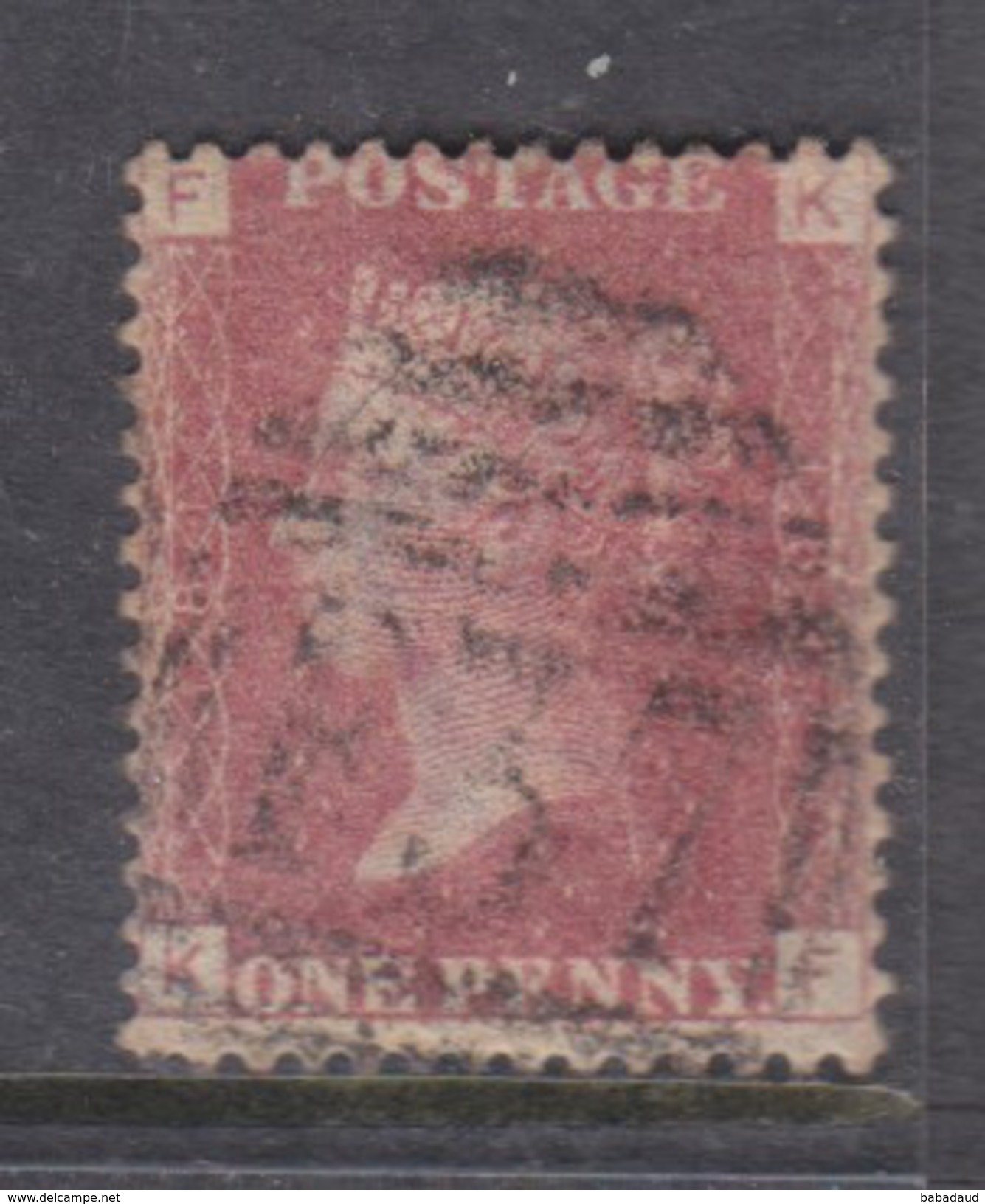 Great Britain Queen Victoria, 1858 >,  1d Red Perforated, Used, Plate No 81 - Gebruikt
