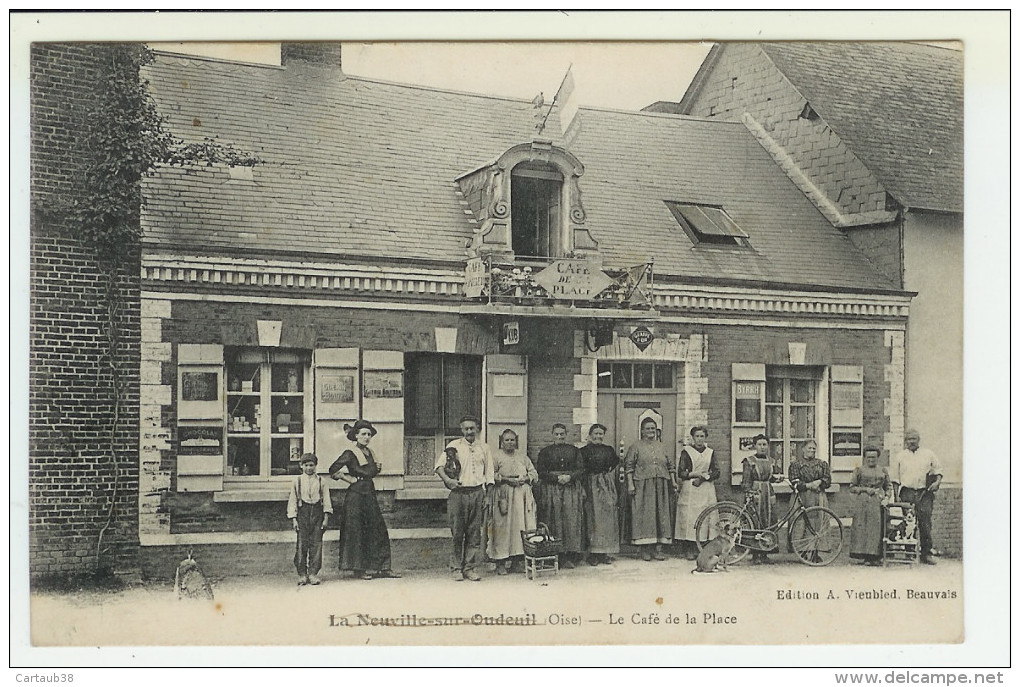 60  LA NEUVILLE SUR OUDEUIL  Le Café De La Place (voir Scan Du Dos) - Autres Communes