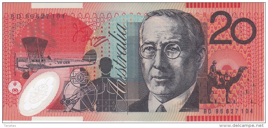 BILLETE DE AUSTRALIA DE 20 DOLLARS AÑOS 1994-96  (BANKNOTE) SIN CIRCULAR-UNCIRCULATED - 1992-2001 (Polymer)