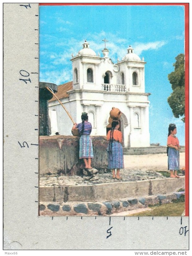 CARTOLINA VG GUATEMALA - CHIMALTENANGO - Fuente E Iglesia Parroquial De Patzun - 10 X 15 - ANN. 1986 - Guatemala