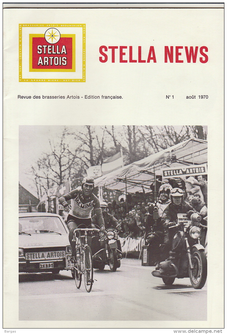 Revue N°1 Bière Brasserie Stella Artois Louvain Août 1970 Eddy Merckx - Publicités