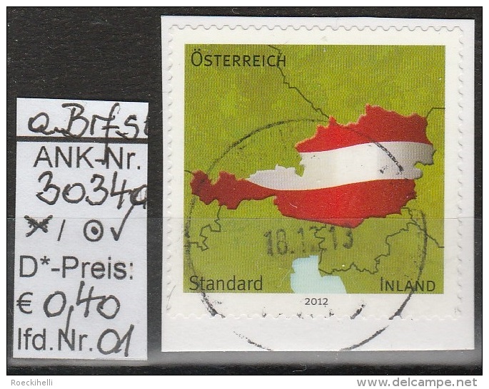 6.7.2012 - SkFM/DM "Inland" -  O Gestempelt Auf Briefstück  -  Siehe Scan  (3034ao 01-04 ABs) - Gebraucht