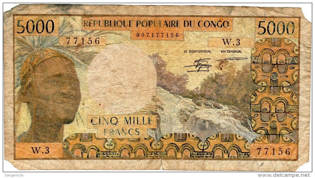 REPUBLIQUE POPULAIRE DU CONGO 5000 FRANCS W 3 ND (1981) - Non Classés