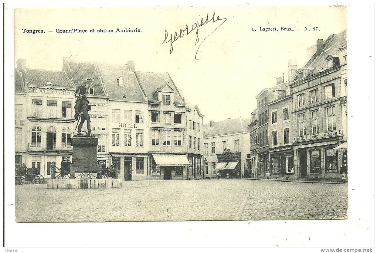 Tongeren Tongres Grand Place Et Statue Ambiorix - Tongeren