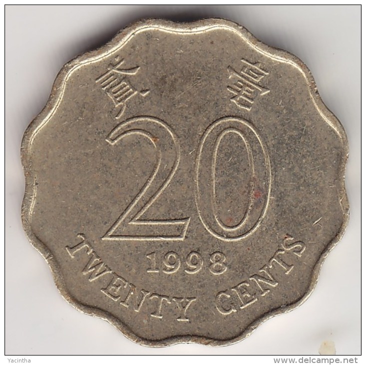 @Y@   Hong Kong  20 Cents  1998      (3702) - Hongkong