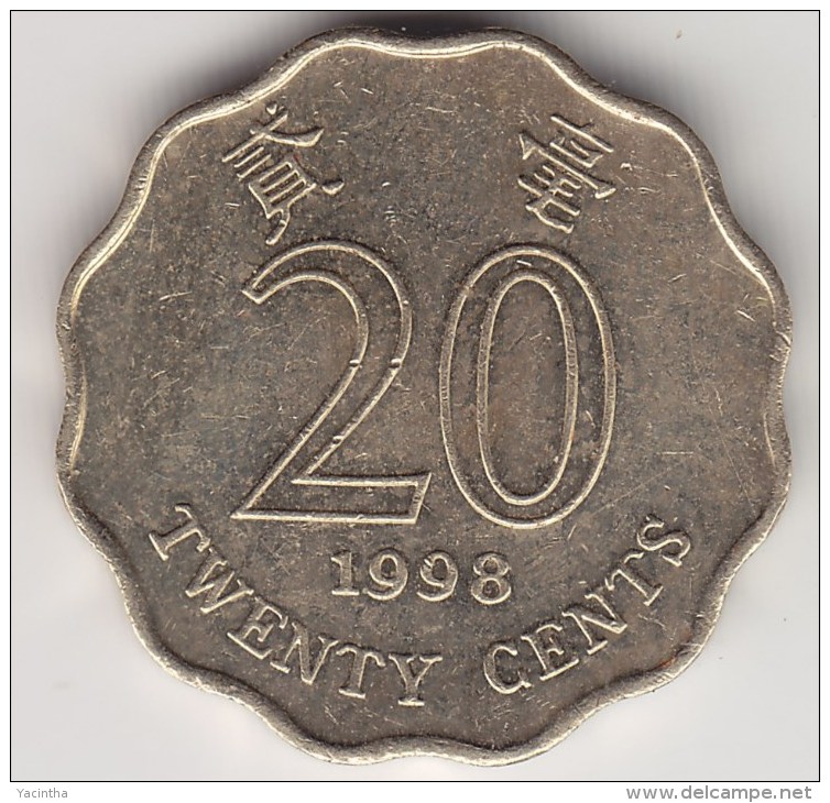 @Y@   Hong Kong  20 Cents  1998     (3712) - Hong Kong