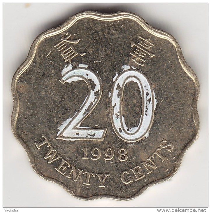 @Y@   Hong Kong  20 Cents  1998     (3719) - Hongkong
