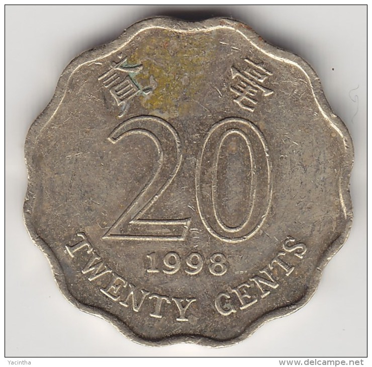 @Y@   Hong Kong  20 Cents  1998     (3721) - Hongkong