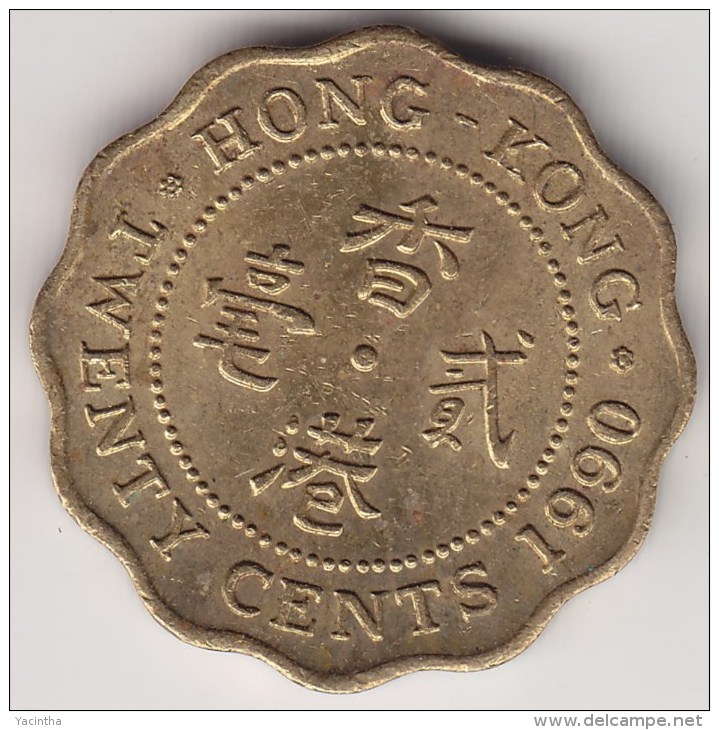 @Y@   Hong Kong  20 Cents  1990     (3724) - Hongkong