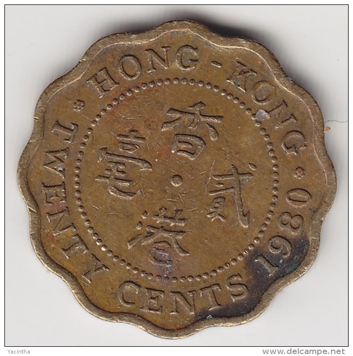 @Y@   Hong Kong  20 Cents  1980     (3727) - Hongkong