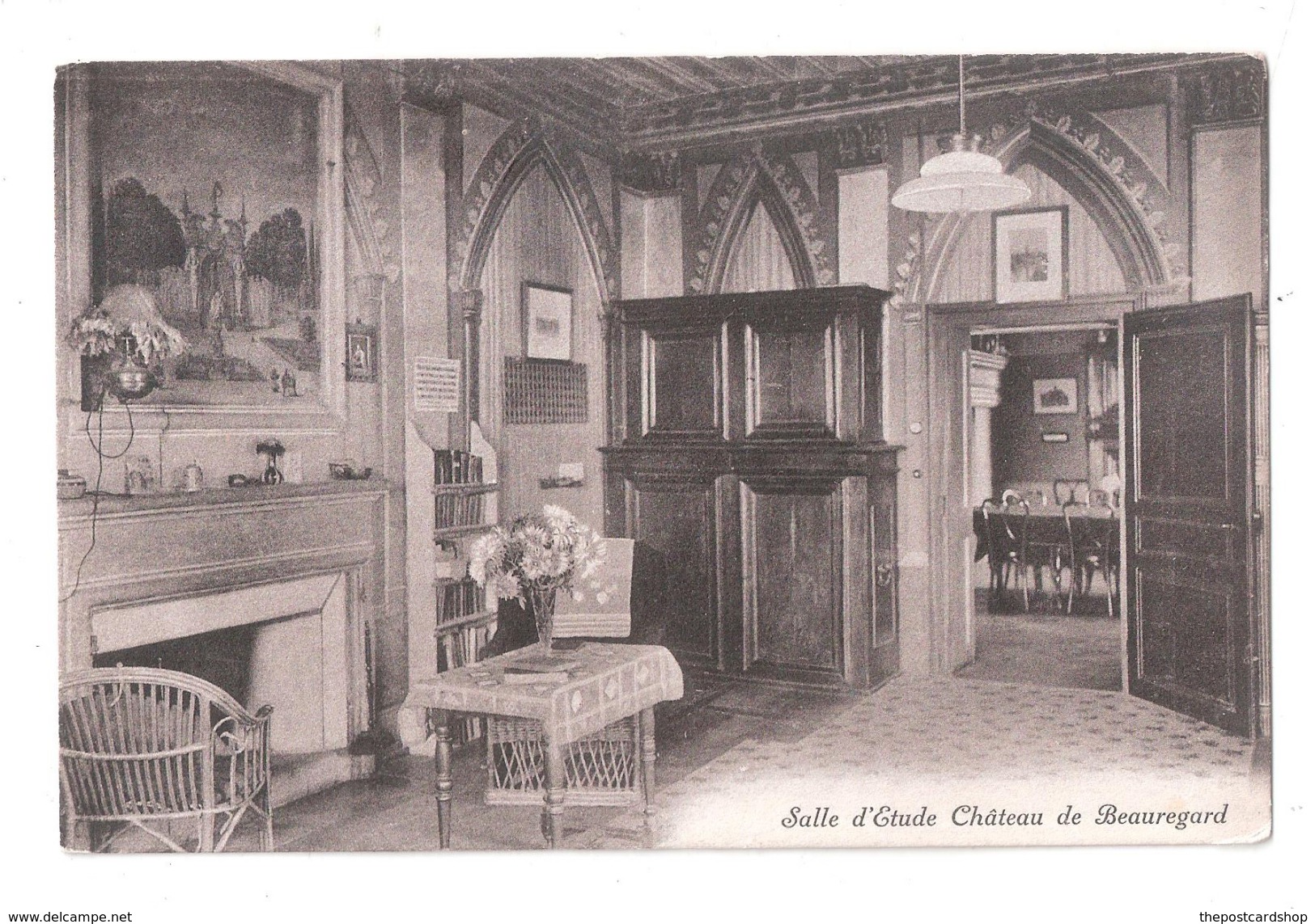 CPA 41 CELLETTES SALLE D'ETUDE Château De Beauregard 41120 CELLETTES RARE - Otros & Sin Clasificación