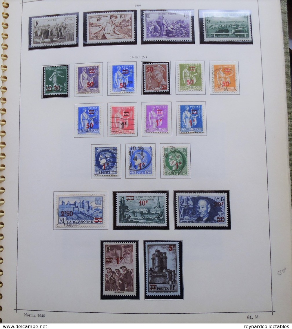 France Album (2000+ stamp), cover (225+) collection. 19thC-mod. huge cv. Mint LH/FU, military,airmail covers++