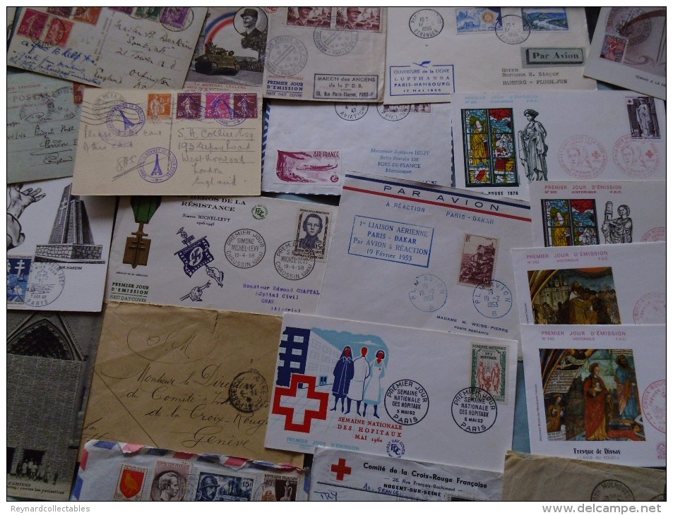 France Album (2000+ stamp), cover (225+) collection. 19thC-mod. huge cv. Mint LH/FU, military,airmail covers++