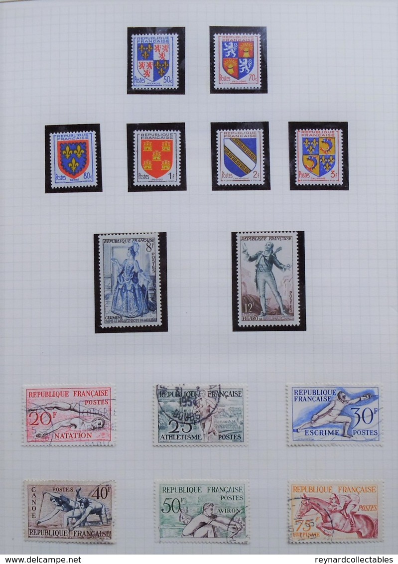 France Album (2000+ stamp), cover (225+) collection. 19thC-mod. huge cv. Mint LH/FU, military,airmail covers++