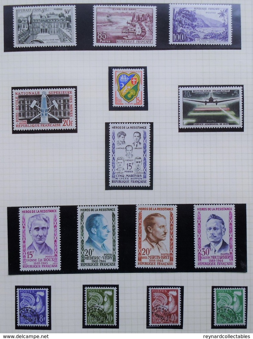 France Album (2000+ stamp), cover (225+) collection. 19thC-mod. huge cv. Mint LH/FU, military,airmail covers++