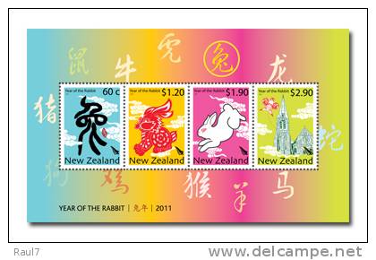 New Zealand - 2011 Année Du Lapin - BF Neufs*** MNH - Blocks & Sheetlets