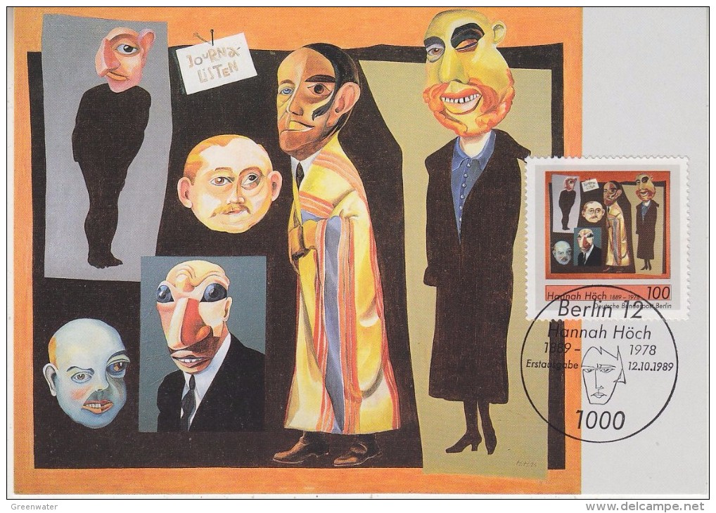 Berlin 1988 Hannah Höch 1v Maxicard (33586) - Maximum Kaarten