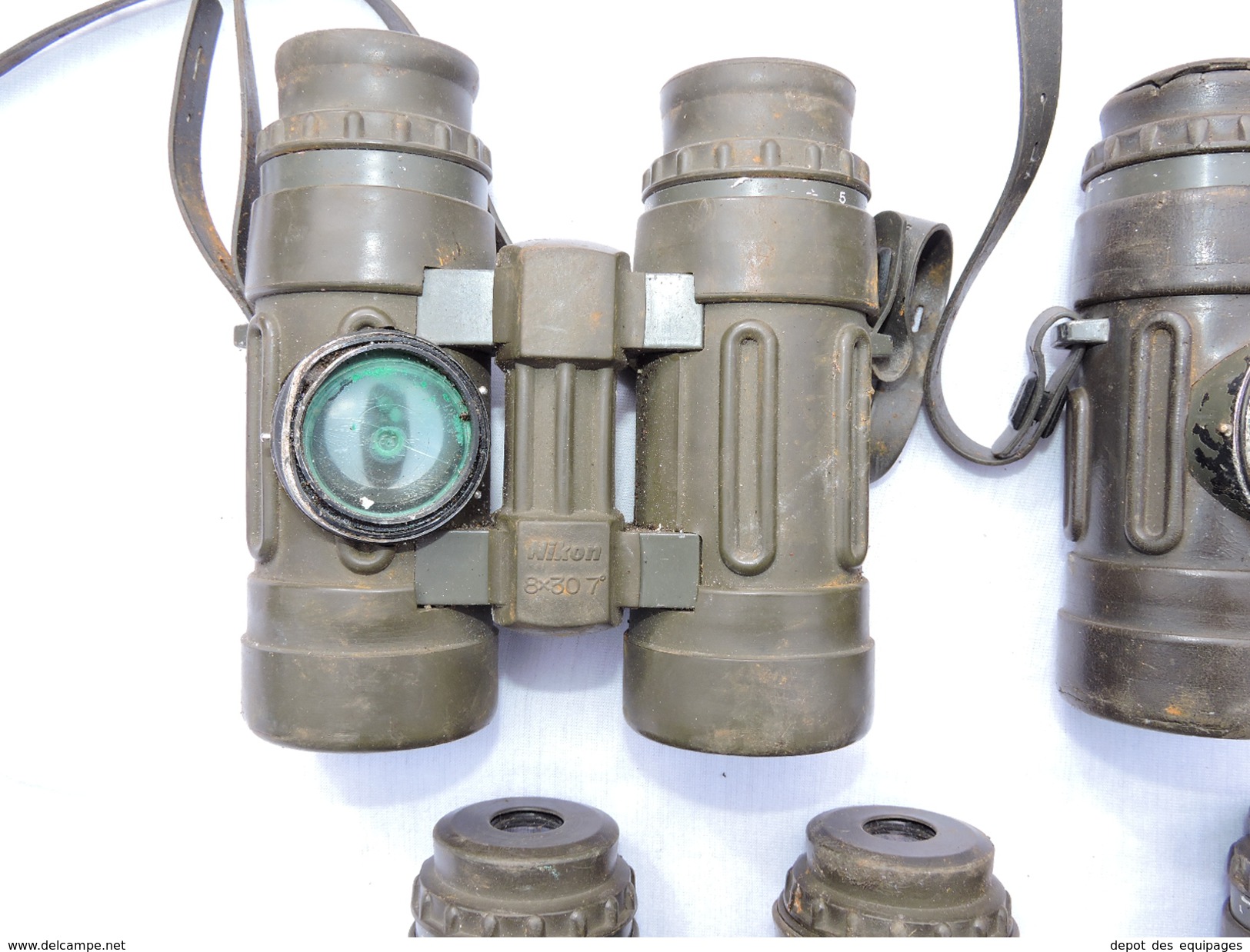 LOT 3 PAIRES JUMELLES NIKON 8  x 30 - COMMANDOS MARINE - pour pièces ou à restaurer