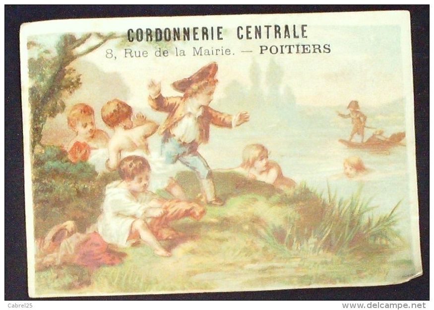 CHROMO CORDONNERIE-POITIERS-SCENE D'ENFANTS-1871 - Autres & Non Classés