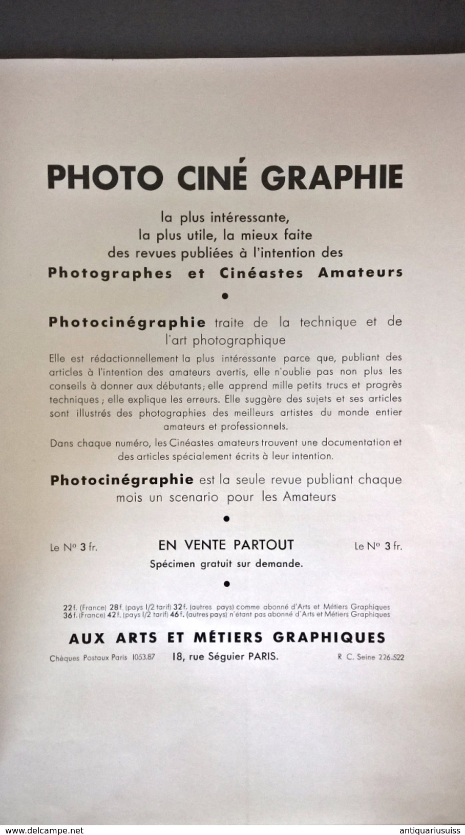 1934 - ARTS & MÉTIERS GRAPHIQUES Paris 43 - Charles Peignot - André Lejard - Art