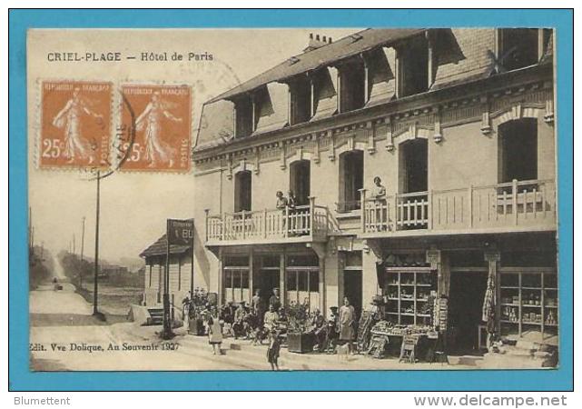 CPSM 1114 - Commerce Marchand De Cartes Postale Hôtel De Paris à CRIEL-PLAGE 76 - Criel Sur Mer