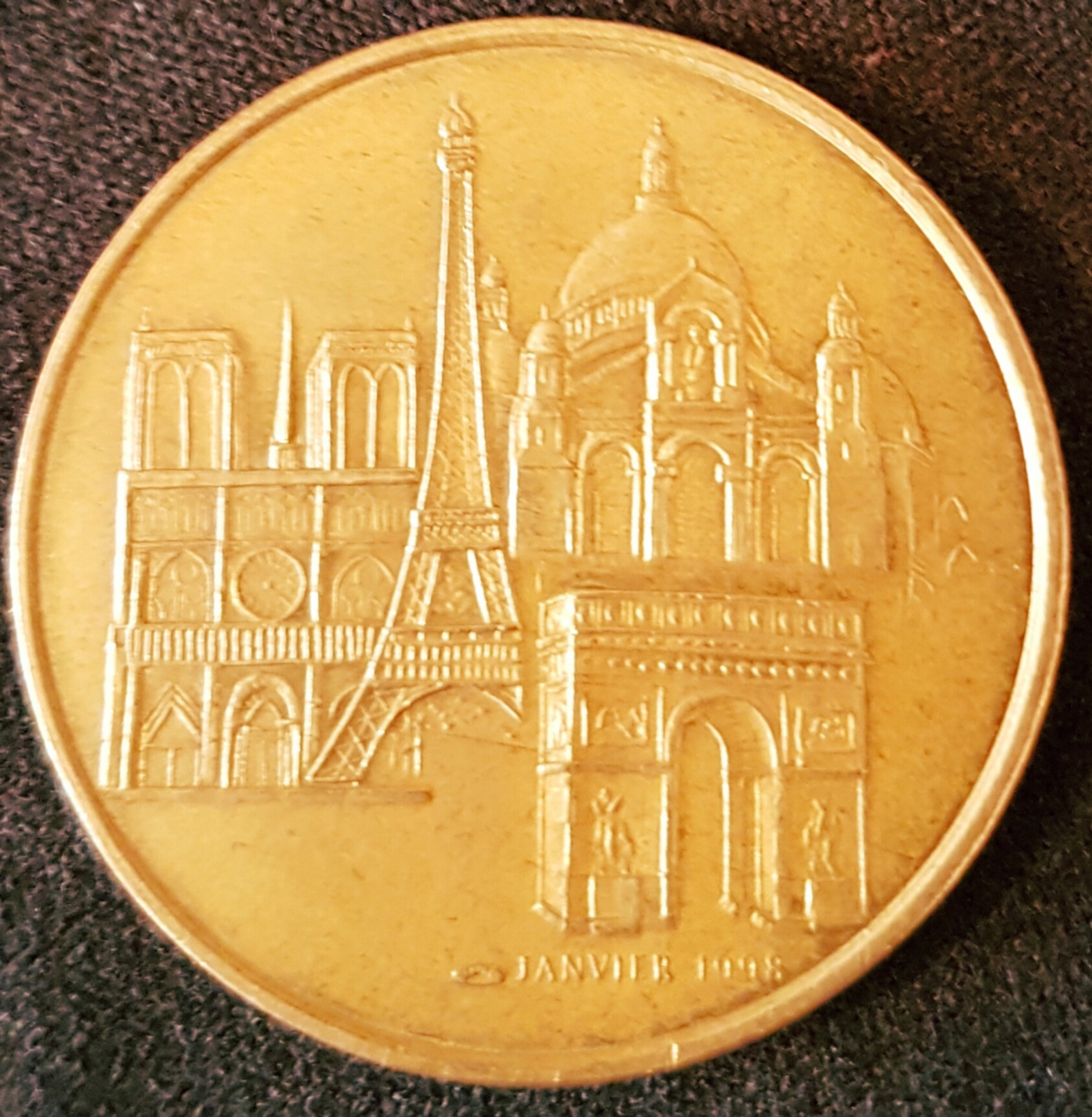 1 EURO THOMAS COOK BANKERS FRANCE 1998 LES 4 MONUMENTS DE PARIS - Professionnels / De Société