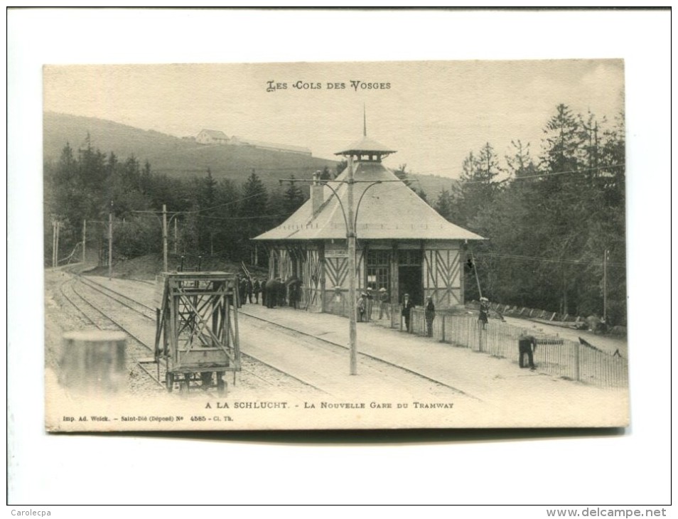 CP - COL DE SCHLUCHT   (88)  LA NOUVELLE GARE DU TRAMWAY - Autres & Non Classés