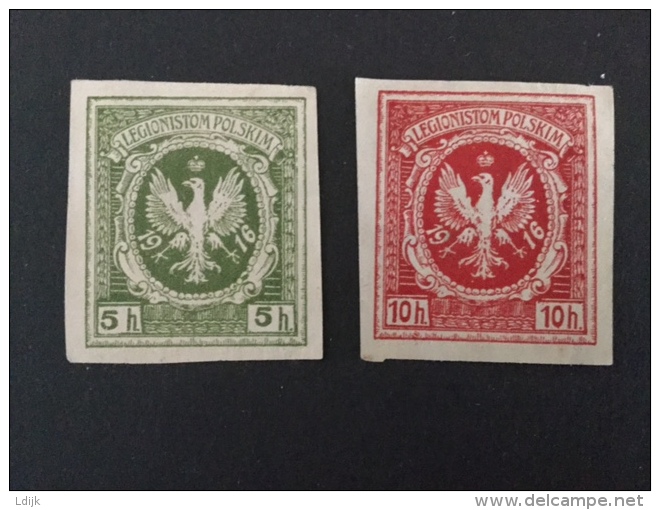 1916 Legionistom Polskim 5+10 H - Unused Stamps