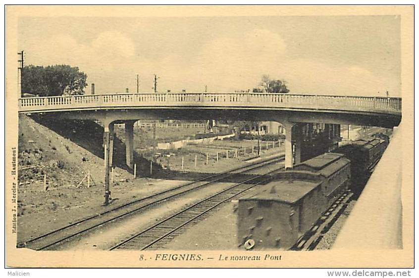 -ref-N462- Nord - Feignies - Le Nouveau Pont - Ponts - Train - Trains - Lignes De Chemins De Fer - Carte Bon Etat - - Feignies