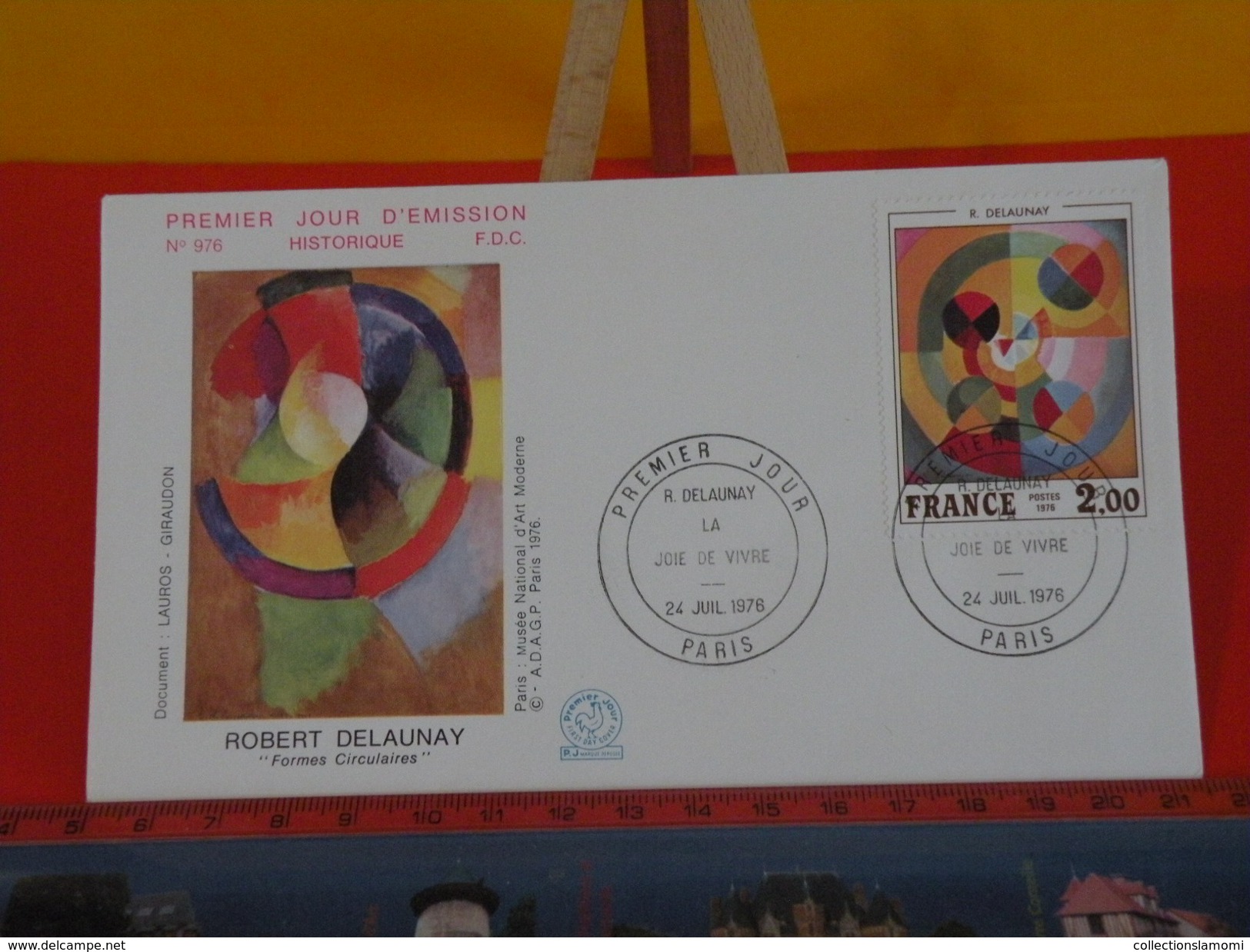 FDC > 1970-1979 > Robert Delaunay, Formes Circulaires - Paris - 24.7.1976 - 1er Jour. Coté 5 &euro; - 1970-1979