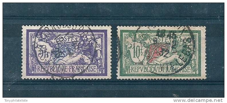 France Type Merson N°206 Et 207  Oblitéré (cote 25&euro;) - 1900-27 Merson