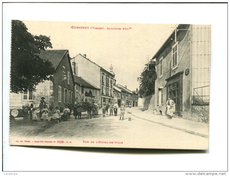 CP - CORCIEUX   (88) Rue De L Hotel De Ville - Corcieux